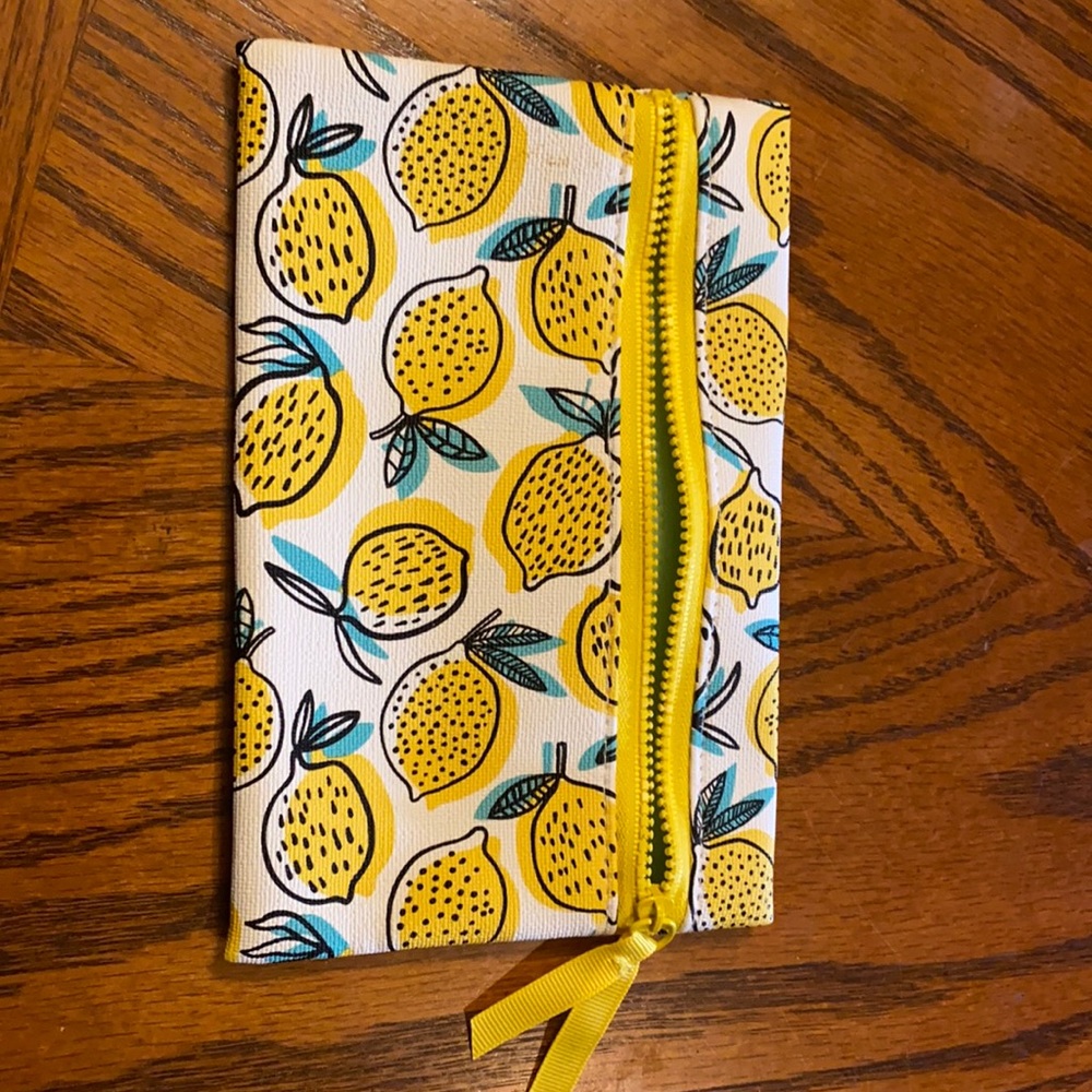 Ipsy Lemons cosmetics bag